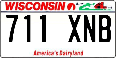 WI license plate 711XNB