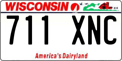 WI license plate 711XNC
