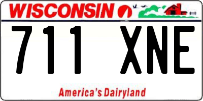 WI license plate 711XNE