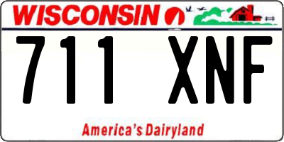 WI license plate 711XNF