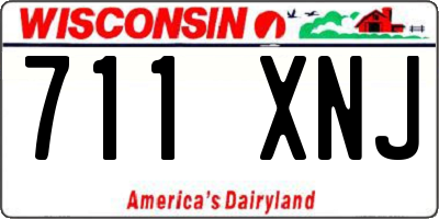 WI license plate 711XNJ