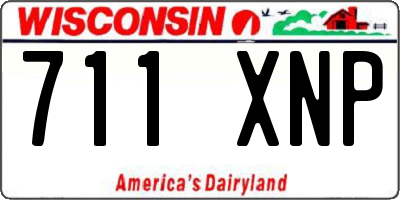 WI license plate 711XNP