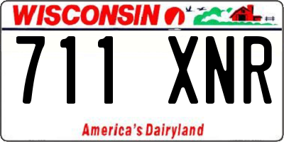 WI license plate 711XNR