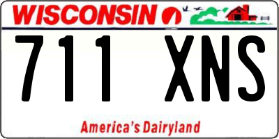 WI license plate 711XNS