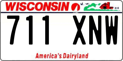 WI license plate 711XNW
