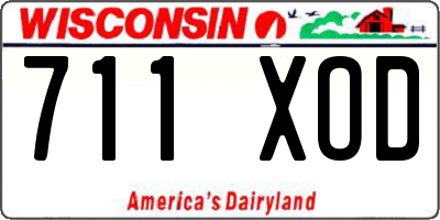 WI license plate 711XOD