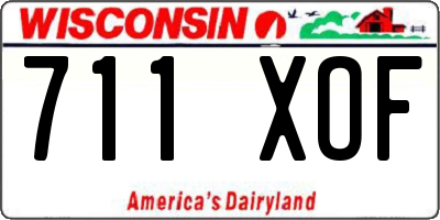 WI license plate 711XOF