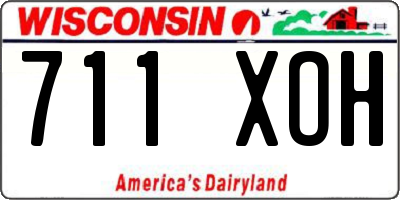 WI license plate 711XOH