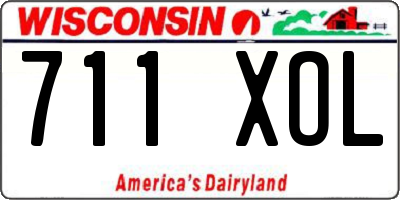 WI license plate 711XOL