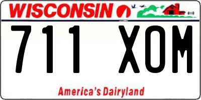 WI license plate 711XOM