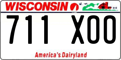 WI license plate 711XOO