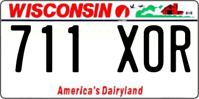 WI license plate 711XOR