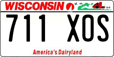 WI license plate 711XOS