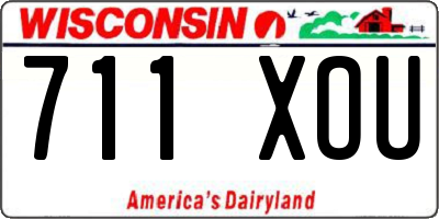 WI license plate 711XOU