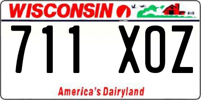 WI license plate 711XOZ