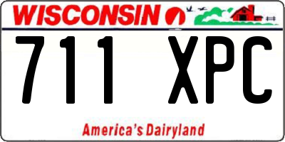 WI license plate 711XPC