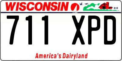 WI license plate 711XPD