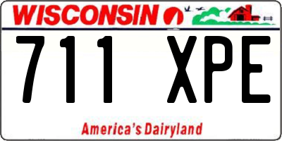 WI license plate 711XPE