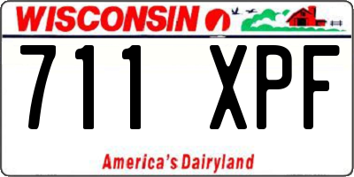 WI license plate 711XPF