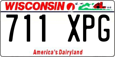WI license plate 711XPG