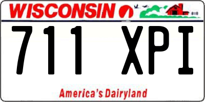 WI license plate 711XPI