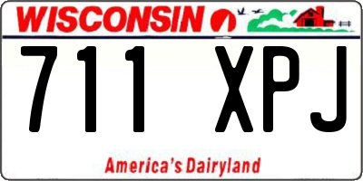 WI license plate 711XPJ