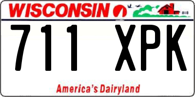 WI license plate 711XPK
