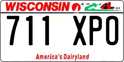 WI license plate 711XPO