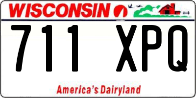 WI license plate 711XPQ