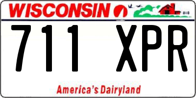 WI license plate 711XPR