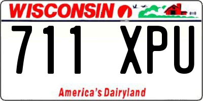 WI license plate 711XPU