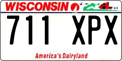 WI license plate 711XPX