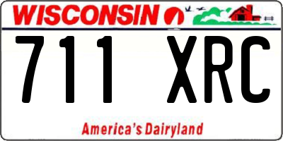 WI license plate 711XRC