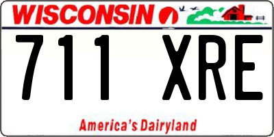 WI license plate 711XRE