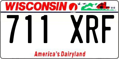 WI license plate 711XRF