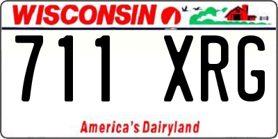 WI license plate 711XRG