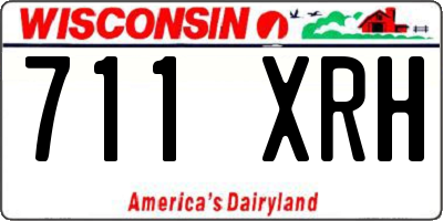 WI license plate 711XRH