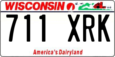 WI license plate 711XRK