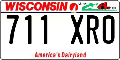 WI license plate 711XRO