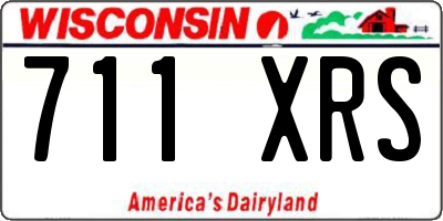 WI license plate 711XRS