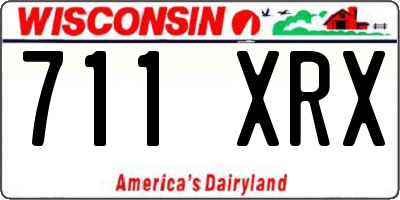 WI license plate 711XRX