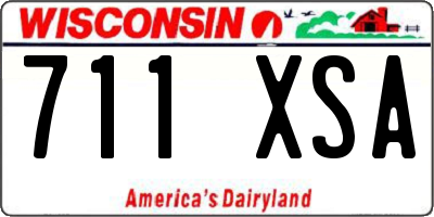 WI license plate 711XSA