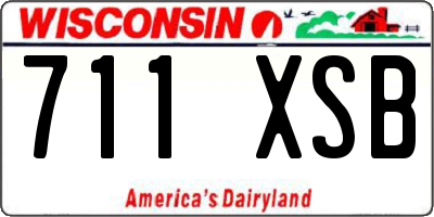 WI license plate 711XSB