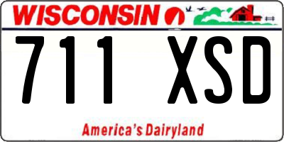 WI license plate 711XSD