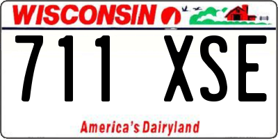 WI license plate 711XSE