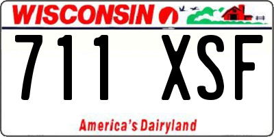 WI license plate 711XSF
