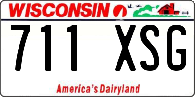 WI license plate 711XSG