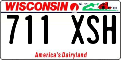 WI license plate 711XSH