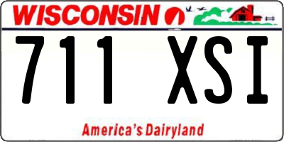 WI license plate 711XSI
