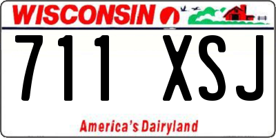 WI license plate 711XSJ